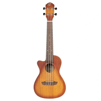 Afbeelding van Ortega RUDAWN CE L Earth Series concert Size Ukulele Dawn Sunburst linkshandige elektrisch akoestische ukelele