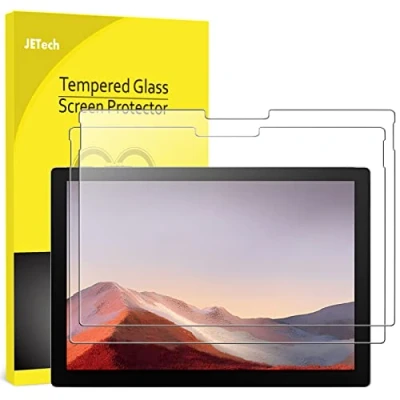 Afbeelding van JETech Screen Protector voor Surface Pro 7 Plus/Surface 12,3 Inch, 9H Gehard Glas Film Schermbeschermer, Ondersteuning Pen, HD Doorzichtig, 2 Stuks