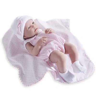Afbeelding van JC Toys La Newborn Realistische 17 &quot;anatomisch correcte &quot; REAL GIRL &quot;Babypop, roze