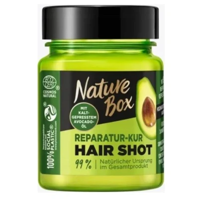 Afbeelding van Nature Box Avocado Haar Shot Haarverzorging Voordeelverpakking 5 x 60 ml