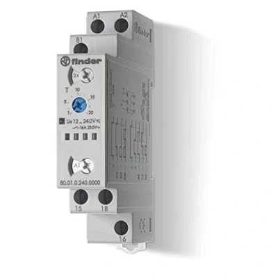 Afbeelding van Finder 80010240000PAS multifunctionele tijdrelais, multispanningsingang, RT I, 16 A 12 240 VAC/DC, 0,1 s 24 h