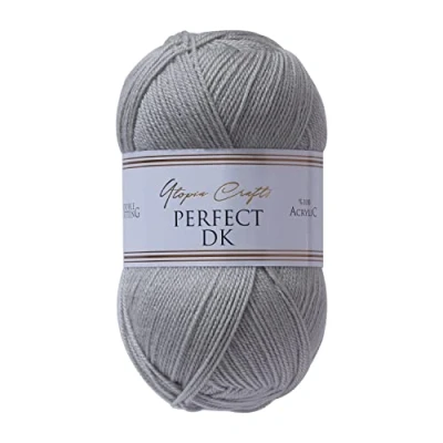 Afbeelding van Utopia Crafts DK Dubbel Breigaren, 100g (Grijs)