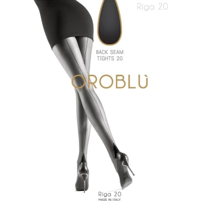 Afbeelding van Oroblu Riga 20 naadpanty maat Black Red kleur M