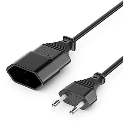 Afbeelding van deleyCON 7,5m Stroomkabel Voedingskabel Verlengkabel Stekker Type C Eurostekker naar Euro Connector TV PC Computer Monitor Beamer Lamp Huishoudelijke Apparaten Zwart