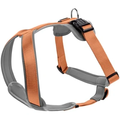 Afbeelding van HUNTER Neopreen tuigje, kleur: koper/grijs, maat: M/2