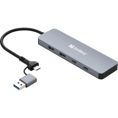 Afbeelding van USB C/A to 2xUSB A+2xUSB C Hub