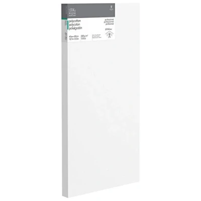 Afbeelding van Winsor &amp; Newton 6206057 Professional spieraam Deep Edge van katoenmix, 385 g/m², 3 voudig gegrond, medium korrel, ideaal voor olieverf en acrylverf, 40 x 80 cm