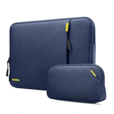 Afbeelding van tomtoc 360 hoes voor 15 inch nieuwe MacBook Air M3/A3114 M2/A2941 2024 2023, Microsoft New Surface Laptop Copilot+ PC, 15&quot; 6/5/4/3, Laptophoes met accessoiretasje