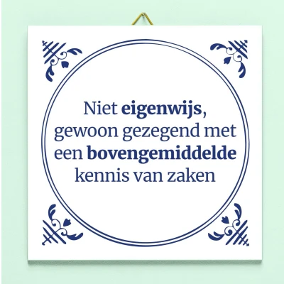 Afbeelding van Tegeltje Niet Eigenwijs