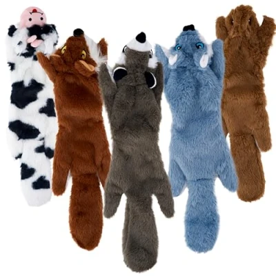Afbeelding van Pets &amp; Play Hondenknuffels, set van 5, piepende hondenspeelgoedset zonder vulling, stimulerend voor puppy&#039;s, kleine, middelgrote en grote honden, training, verrijking verveling, interactief