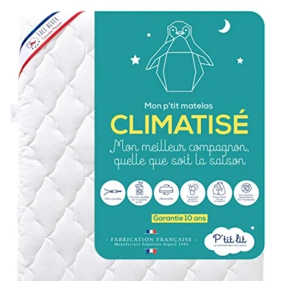 Afbeelding van P&#039;tit lit Ademend Baby Matras 60x120 cm 1 Zomerzijde / Winterzijde Anti allergisch Afritsbare tijk Oeko Tex® EU product