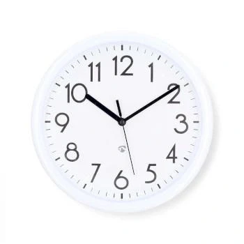 Afbeelding van Nedis Wandklok CLWA105WT Wit