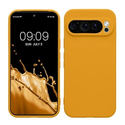 Afbeelding van kwmobile telefoonhoesje geschikt voor Google Pixel 9 Pro Hoesje smartphone Precisie camera uitsnede In mango