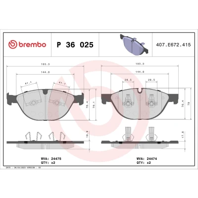 Afbeelding van Brembo Remblokset P 36 025