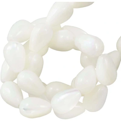 Afbeelding van Schelp Kralen (9 x 6 mm) White (46 Stuks)