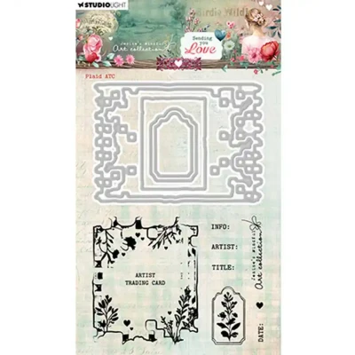 Afbeelding van Stamp &amp; cutting die Plaid ATC JMA Sending you love nr. 93