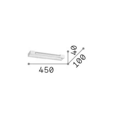 Afbeelding van Ideallux Ideal Lux LED wandlamp Balance zwart, metaal breedte 45 cm