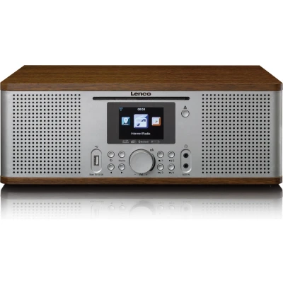 Afbeelding van Lenco DIR 270WD Radio met Internet, DAB, FM radio/ CD/BT Walnut Silver