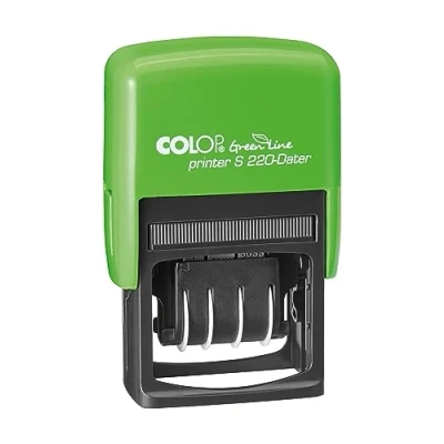 Afbeelding van Colop Datumstempel Printer S 220 Green Line, datum in cijfers, product voornamelijk van gerecycled materiaal, 127669, 14 x 6 3 cm