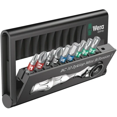 Afbeelding van Wera 10 delige bitset bit check zyklop mini bitorsion 1