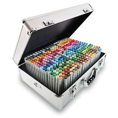 Afbeelding van Copic Sketch Presentation Case 380x180x490cm zilver 358 stukken marker
