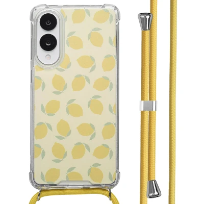 Afbeelding van imoshion Hoesje Geschikt voor Samsung Galaxy S25 Edge Design met Koord Citrus Dream