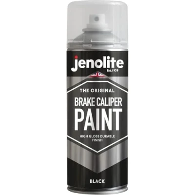 Afbeelding van JENOLITE Remklauwverf Spuitbus ZWART Herstel en transformeer remklauwen van auto&#039;s 400 ml RAL 9005