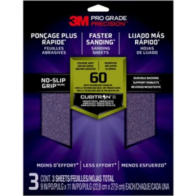 Afbeelding van 3m pro grade precision schuurvellen 22.85 x 28 cm p060 3 stuks