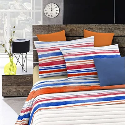 Afbeelding van Fantasy Italian Bed linnen beddengoed, Strisce, afzonderlijk, microvezel, strepen