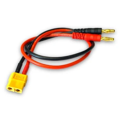 Afbeelding van Mr.stecker Modelbau® Originele premium oplaadkabel XT60 bus vrouwelijk voor Lipo accu stekker 4 mm banaanstekker gouden 30 cm 14 AWG kabel