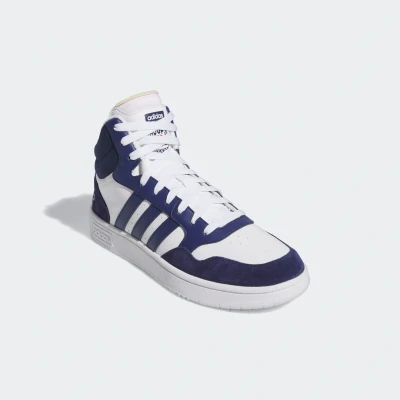Afbeelding van adidas Heren Hoops 3.0 Non Football Mid Schoenen, Ftwr White Core Zwart Orbit Grijs, 48 EU