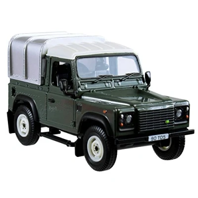 Afbeelding van Land Rover Defender 90 met kap (groen), Britians hoogwaardig speelgoed van metaal en kunststof om te spelen verzamelen. Voor kinderen vanaf 3 jaar liefhebbers getrouwe replica&#039;s