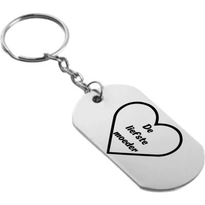 Afbeelding van Akyol Sleutelhanger liefste moeder verjaardag love cadeau voor mama Moederdag Familie Bedankje Gegrafeerd