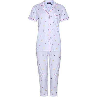 Afbeelding van Dames Pyjamaset Rebelle Relax Doorknoop Bio Katoen Maat 44