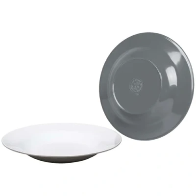 Afbeelding van Bo Camp Diepbord Two tone 4 Stuks Grijs