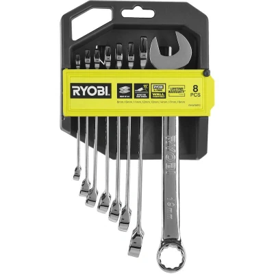 Afbeelding van Ryobi RHWR8PC Combinatiesleutelset 8 stuks 5132006065