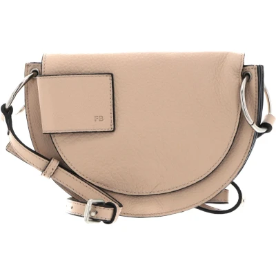 Afbeelding van FREDsBRUDER Leren Schoudertas Olivia Saddle Bag Cream Beige