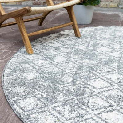 Afbeelding van Rond Buitenkleed Frost Grijs/wit dubbelzijdig EVA Interior 200 Ã ̃ (L)