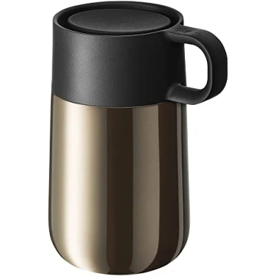 Afbeelding van WMF Impulse Travel Mok, thermobeker roestvrij staal 0,3 l, automatische sluiting, 360 graden drinkopening, houdt dranken 6 uur warm / 12 koud, bruin