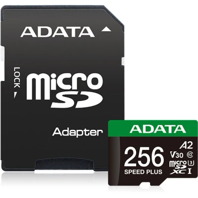 Afbeelding van ADATA SPEED PLUS microSDXC 256 GB geheugenkaart UHS I U3, Class 10, V30, A2