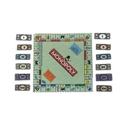 Afbeelding van Poppenhuis traditionele monopolie bordspel miniatuur speelgoed winkel accessoire 1:12