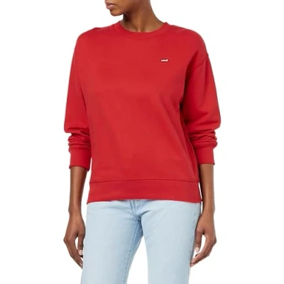 Afbeelding van Levi&#039;s Standard CREW Sweater, Dames, Maat: XS, Script red