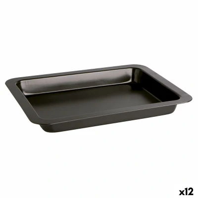 Afbeelding van Ovenschaal Quid Sweet Grey Zwart Metaal 36 x 24 4 cm (12 Stuks)