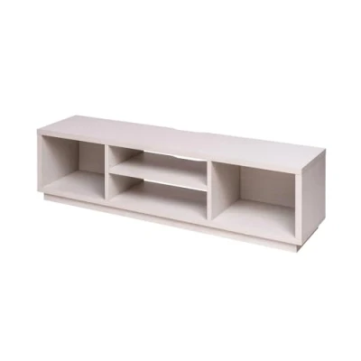 Afbeelding van Iris Ohyama, TV meubel met open planken / voor 65 inch TV, Massief hout, Kantoor, Woonkamer Cabinet Standard OTS 150S Witte eik