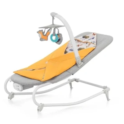 Afbeelding van Kinderkraft Felio 2 Forest Yellow Bouncer Wipstoel KBFELI20YEL0000