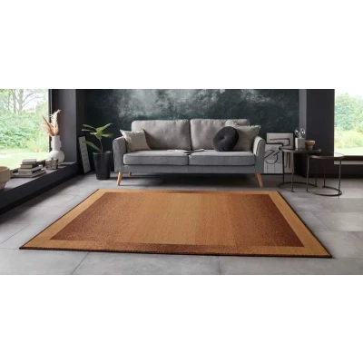 Afbeelding van Vloerkleed Retro Lijstmotief Gradient Lichtbruin 80x150 Cm