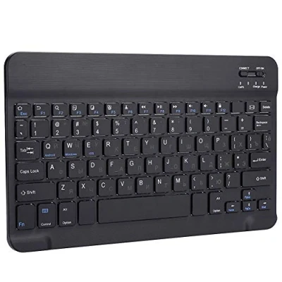 Afbeelding van Draadloos Russisch toetsenbord, draagbaar Ultraslank BT 80 toetsen Multimedia Ergonomisch toetsenbord voor mobiele telefoon Desktop Tablet PC