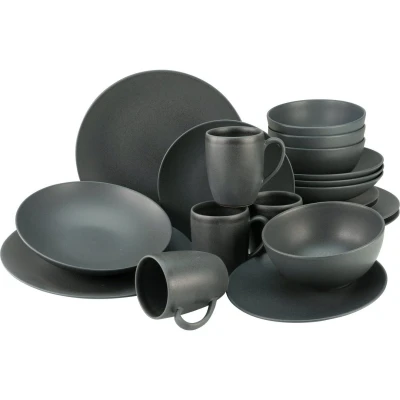 Afbeelding van CreaTable Combi servies Soft Touch Black (set, 20 delig)