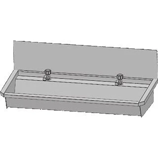 Afbeelding van Intersan Sanilav 3.0 wasgoot FDM 120 cm rvs met achterplaat