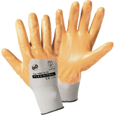 Afbeelding van L+D Flex Nitril 1496C 12 Werkhandschoen Polyester Maat (handschoen): 12, XXL EN 388 Cat II 1 paar